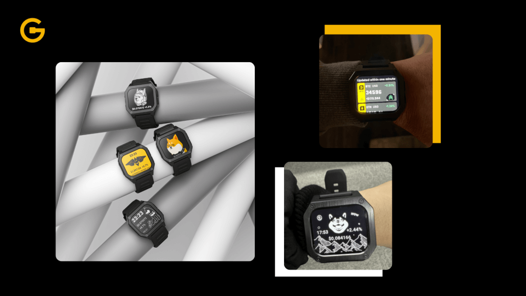 a collage of a smart watch